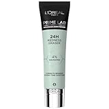 L'Oréal Paris Redness Eraser Primer, Basis für ein langanhaltendes Make-up, Sofort kaschierte Rötungen, Bis zu 24h Halt, Prime Lab Advanced Derm Primer, 30 ml