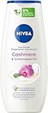 NIVEA Cashmere & Cottonseed Oil Pflegedusche (250 ml), pH-hautneutrales Duschgel mit Vitaminen und wertvollen Ölen, feuchtigkeitsspendende Cremedusche mit Orchideen-Duft