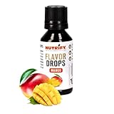 NUTRIFY Flavor Drops Mango 30 ml, Aromatropfen ohne Kalorien, mehr Mangogeschmack in Lebensmittel & Getränke, zuckerfrei, fettfrei, vegan, ohne künstliche Farbstoffe