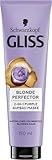 Gliss Blonde Perfector 2-in-1 Purple Aufbau Haarmaske (150 ml), Haarkur für natürliches, coloriertes & gesträhntes blondes Haar sorgt für Glanz & Pflege, mit Anti-Gelbstich-Effekt