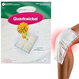 QUARKPACK® Arnika natürliche Quark-Kühlkompresse (Topfenwickel) mit der natürlichen Heilwirkung der Arnika-Blüte, 8 Stück Packung (bis zu 32 Anwendungen), Schwellungen Insektenstiche Reiseapotheke