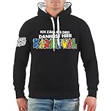 Spaß Kostet Herren Kapuzenpullover Hoodie Ich zähl bis DREI dann ist Hier Karneval Größe S - 5XL