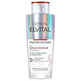 L'Oréal Paris Elvital Bond Repair Shampoo, sanfte Reinigung zur Haarreparatur, gegen Haarschäden, für weniger Haarbruch und mehr Glanz, sulfatfrei, mit Bond-Repair-Komplex und Zitronensäure, 200ml