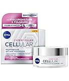 NIVEA Cellular Expert Filler Hochwirksame Anti-Age Tagespflege (50 ml), extra straffende Hyaluron Creme mit Auffüllungseffekt, aufpolsternde Anti Falten Creme mit LSF 15