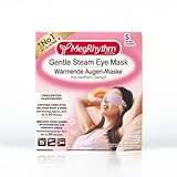 MegRhythm Wärmende Augen-Maske - 5er Packung - Parfumfrei - Beruhigt müde Augen - Mit sanftem Dampf – Selbsterwärmend - Das Original aus Japan