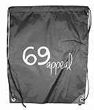 69appeal Turnbeutel mit Kordelzug 41,5 x 34 cm - Turnbeutel Damen, Turnbeutel Herren - Sportbeutel - Schwimmbeutel - Sporttasche - Freizeit Hipster Bag - schwarz