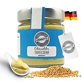 Odenwälder Lebensmittel Tafelsenf, Traditionell hergestellt aus hochwertiger Senfsaat, nachhaltig verpackt im wiederverschließbaren Glas - Made in Germany – 210ml