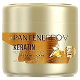 Pantene Pro-V Repair & Care Keratin Reconstruct Haarmaske, Haarkur Trockenes Haar, Haarpflege Trockenes Haar, Haarpflege Für Trockene Haare, Haarpflege Glanz, Für Geschädigtes Haar, Gold, 300ml