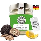 Odenwälder Lebensmittel Premium Trüffelbutter mit echten Trüffeln, Gourmet Butter für Aufstriche, Saucen, Grillen & Verfeinerung, Ohne Zusatzstoffe - Made in Germany - 150g