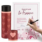 happylandgifts® Romantische Geschenke | Echtes Stück Land in Frankreich - dem Land der Liebe | Personalisierbare Besitzurkunde | Jahrestag Geburtstag Valentinstag