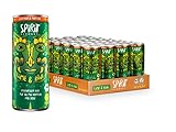 Biohacks SPIRIT (24 x 250ml Dose) koffeinhaltiges belebendes Erfrischungsgetränk Matcha Guarana Natürlich Bio Vegan ohne Taurin alkoholfrei inkl. 6 € Pfand (Lime&Kiwi)