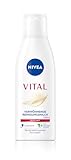 NIVEA VITAL Verwöhnende Reinigungsmilch, Gesichtsreinigungsmilch für reife Haut entfernt Make-Up und Hautverschmutzungen gründlich, sanfte Reinigungsmilch (200 ml)