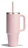 Hydro Flask - Travel Tumbler - Thermobecher 1180 ml (40 Oz) mit verschließbarem Press-In-Strohhalmdeckel - Edelstahl - Doppelwandige Vakuumisolierung - Spritzwassergeschützter Deckel - Trillium