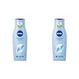 NIVEA Volumen & Kraft pH-Balance Shampoo (400 ml), Volumen Shampoo mit Bambus-Extrakt, silikonfreies Haarshampoo für sichtbares Volumen und strahlenden Glanz (Packung mit 2)