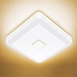 Onforu 24W LED Deckenleuchte IP54 Wasserdicht Bad Deckenlampe 2100lm 2700K Warmweiß Badlampe Quadratisch LED Decke Lampe Ø 25.8cm Badleuchte für Badezimmer, Küche, Flur, Schlafzimmer, Wohnzimmer