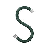 Peppermint Products Loop Hook | Textil-S-KLEIDERHAKEN aus Seil | 5er Set (Grün)