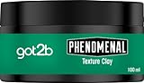 got2b Phenomenal Texture Clay Halt 5 (100 ml), Haarwax für Männer verleiht einen phenomenalen, matten Barbershop Style, für kürzeres Haar geeignet, vegane Formel
