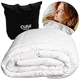 CURA Pearl Classic Gewichtsdecke 135x200 5kg - Anti Stress Therapiedecke - Schwere Decke für tiefen Schlaf und bessere Erholung - Schwere Bettdecke aus 100% Baumwolle - Heavy Weighted Blanket