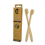 BambusEngel Bambus Zahnbürste 2er Set weiche Borsten ohne Plastik | Zahnbürsten aus Holz mit Naturborsten | Plastikfrei nachhaltig zero waste bamboo toothbrush
