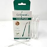 CLICswab Nagelpflege 1BOX/50 mit natürlichem Pflegeserum gefüllte Wattestäbchen für Nägel und Nagelhautpflege, einfache Anwendung,