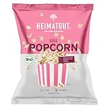 HEIMATGUT® Bio Vegan Popcorn Süß | Aus bestem Butterflycorn Popcorn-Mais | Mit Bio Kokosöl & Ohne Butter und Palmöl | 8 Popcorn-Tüten à 30g | Glutenfrei & Ohne Künstliche Zusätze (8 x 30g)