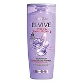 L'Oréal Paris Elvive Hydra Hyaluronic Shampoo 72H Tiefenfeuchtigkeit mit Hyaluronsäure, 300 ml