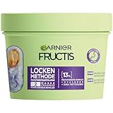 Garnier Feuchtigkeitsauffüllende Haarmaske für alle Arten von Locken, Repariert & revitalisiert, Mit Hyaluron und Shea-Fettsäuren, Vegan, Ohne Silikone, Fructis Locken Methode, 1 x 370 ml