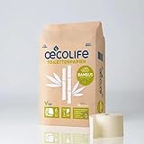 oecolife Toilettenpapier BAMBUS, 3-lagig, 6 Rollen á 150 Blatt, superweich, plastikfrei verpackt, vegan, nachhaltiges Klopapier