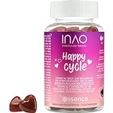 essence INAO inner and outer beauty Happy Cycle | Nahrungsergänzungsmittel mit Vitamin A, D, E & C | Vegane Gummibärchen | 60 Stück
