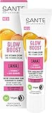 SANTE Naturkosmetik Glow Boost 3in1 Vitamin Creme, nährende Tagescreme mit AHA, Vitamin F und Bio-Jojobaöl, regenerierende Feuchtigkeitspflege für strahlende Haut, 30ml