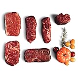 BÜFFEL BILL Tasting Box S - 1kg | Filet Medaillon, Steaks, Rib-Eye, Rumpsteak & Hüftsteak I Zart-saftige Büffelfleisch Cuts I Perfekt zum probieren