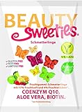 BeautySweeties Schmetterlinge – Fruchtig-süße & vegane Fruchtgummi-Schmetterlinge mit 17 % Fruchtsaft und 4 % Fruchtstückchen – Praktisch im 125 g Beutel