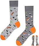 TODO Colours Lustige Socken mit Motiv - Mehrfarbige, Bunte, Verrückte für Herren und Damen (35-38, Sushi Socken)