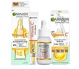 Garnier SkinActive Vitamin C Glow Set mit Vitamin C Glow Booster Serum für das Gesicht mit 3, 5% Vitamin C, Niacinamide, Salicylsäure & Zitronenextrakt + Vitamin C Augen Pflege Milderung von Müdigkeit