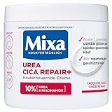 Mixa Urea hauterneuernde Creme mit Urea & Niacinamide, für trockene und raue und unebene Haut, repariert und glättet, Feuchtigkeitspflege für den Körper, Hände und Gesicht, Urea Cica Repair+, 400 ml