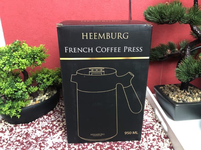 Die Heemburg French Press im Karton