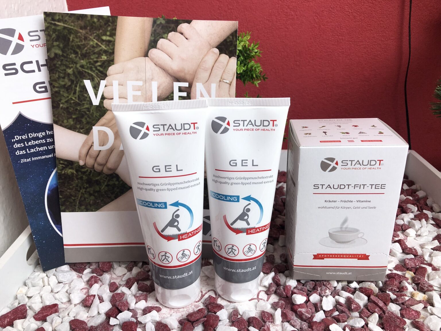 Mein Staudt Gel und Tee