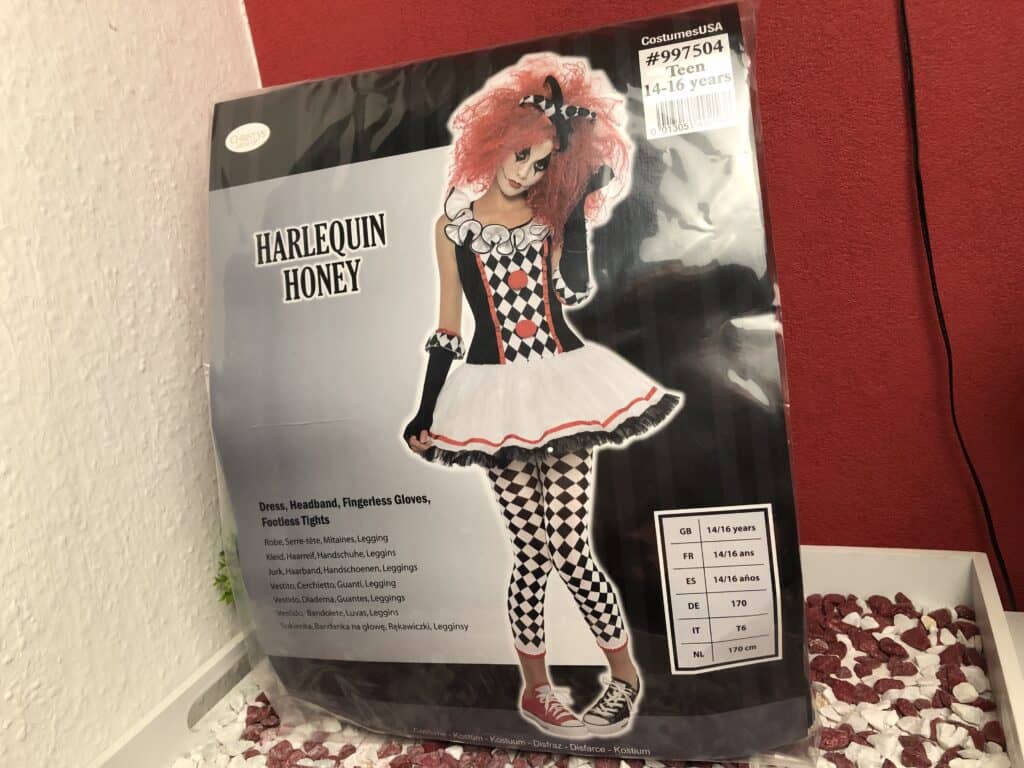 Das Kostümpalast Harlekin Clownfrau Kostüm