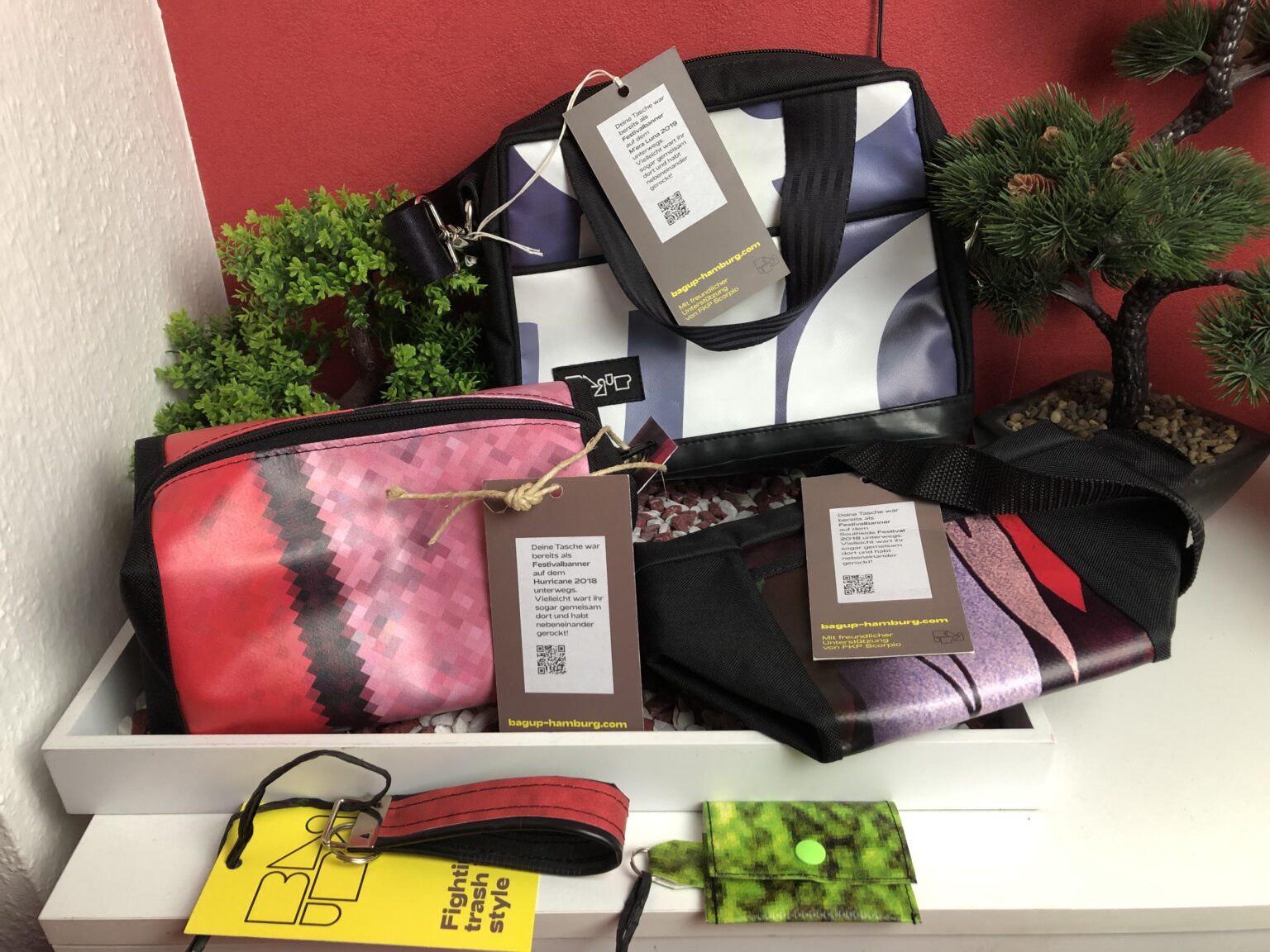 Meine tollen Taschen von BagUp Hamburg aus Festivalplane