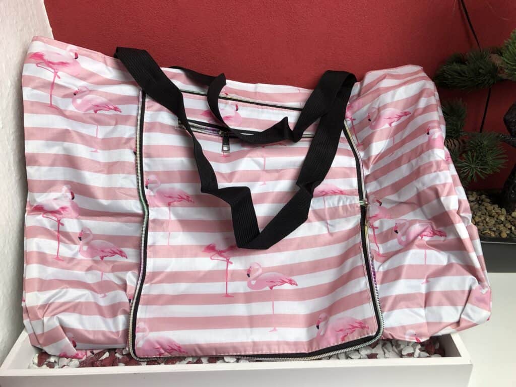 Meine Strandtasche groß Flamingo Pink von Strandshopper
