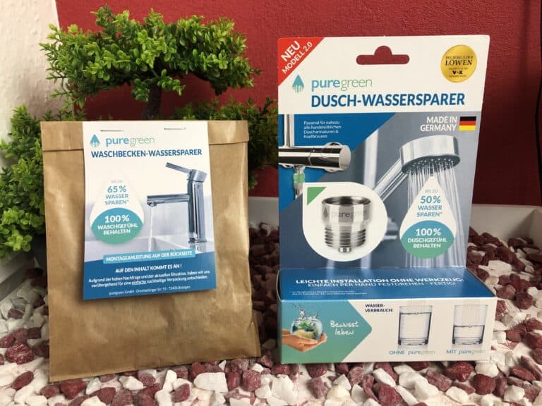 Meine puregreen Dusch-Wassersparer