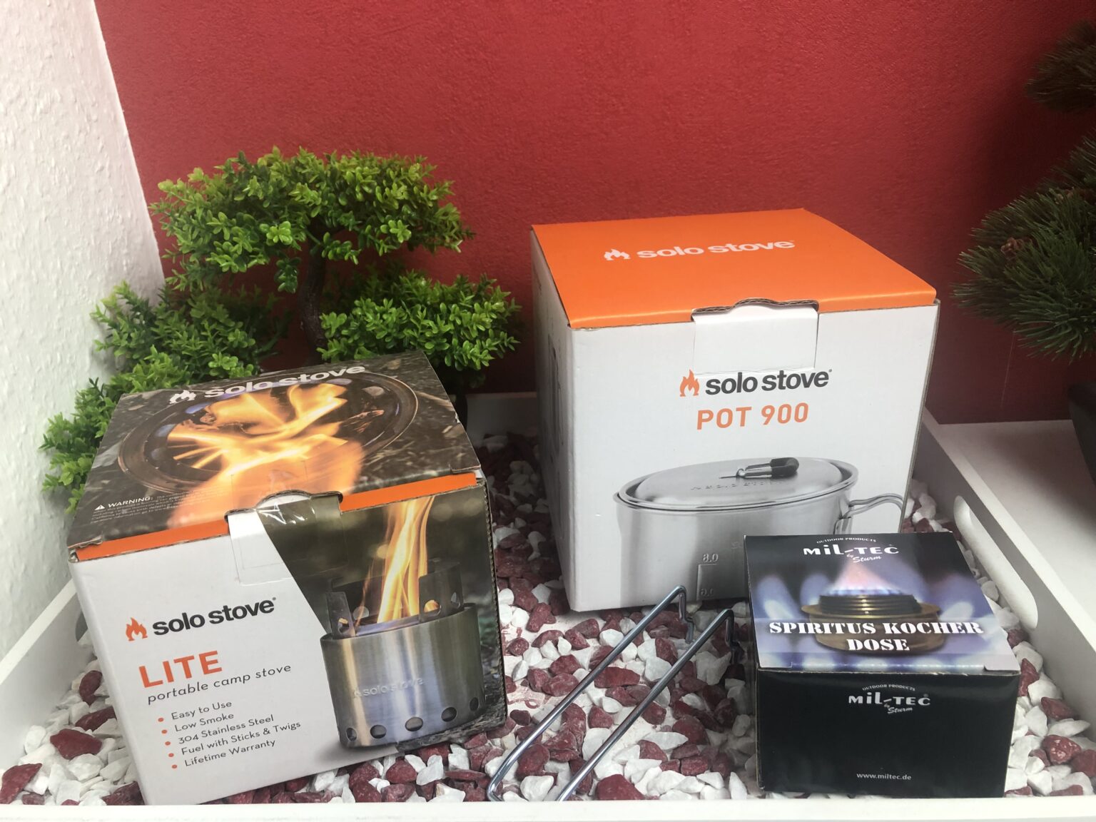 Mein Fluchtrucksack Solo Stove Lite plus Zubehör