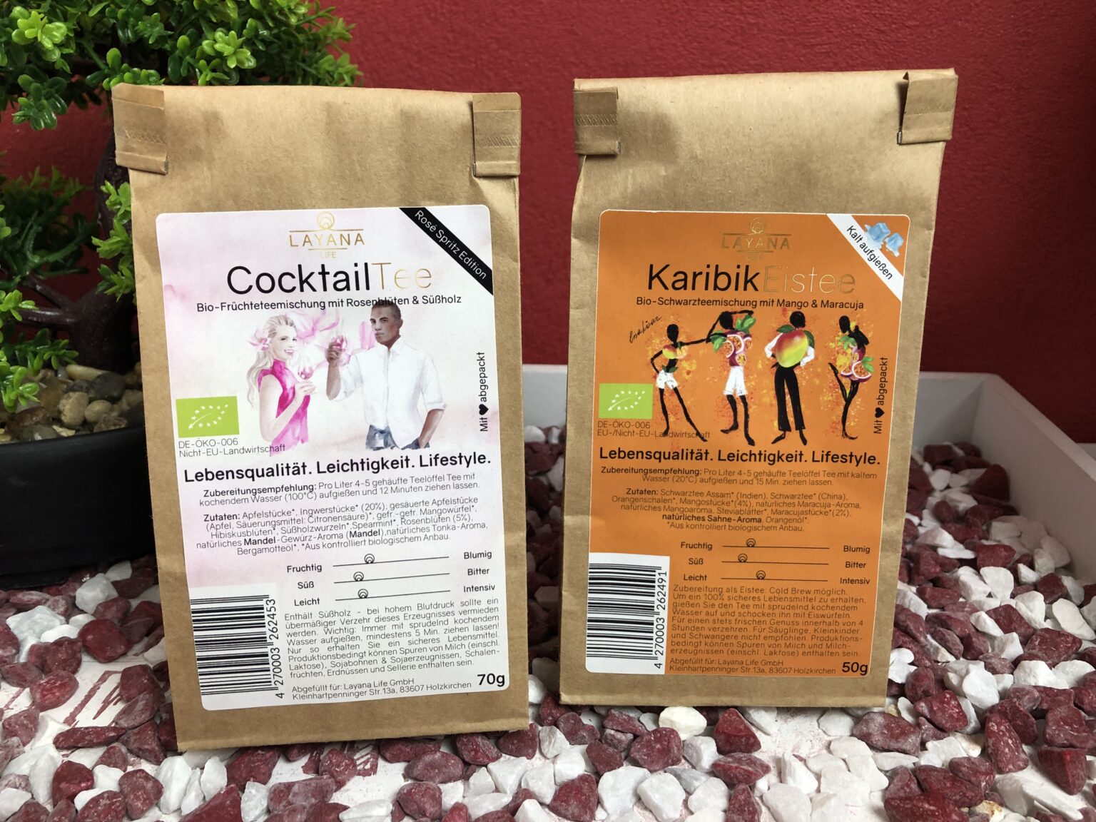 Meine beiden Sorten Layana Life Eistee