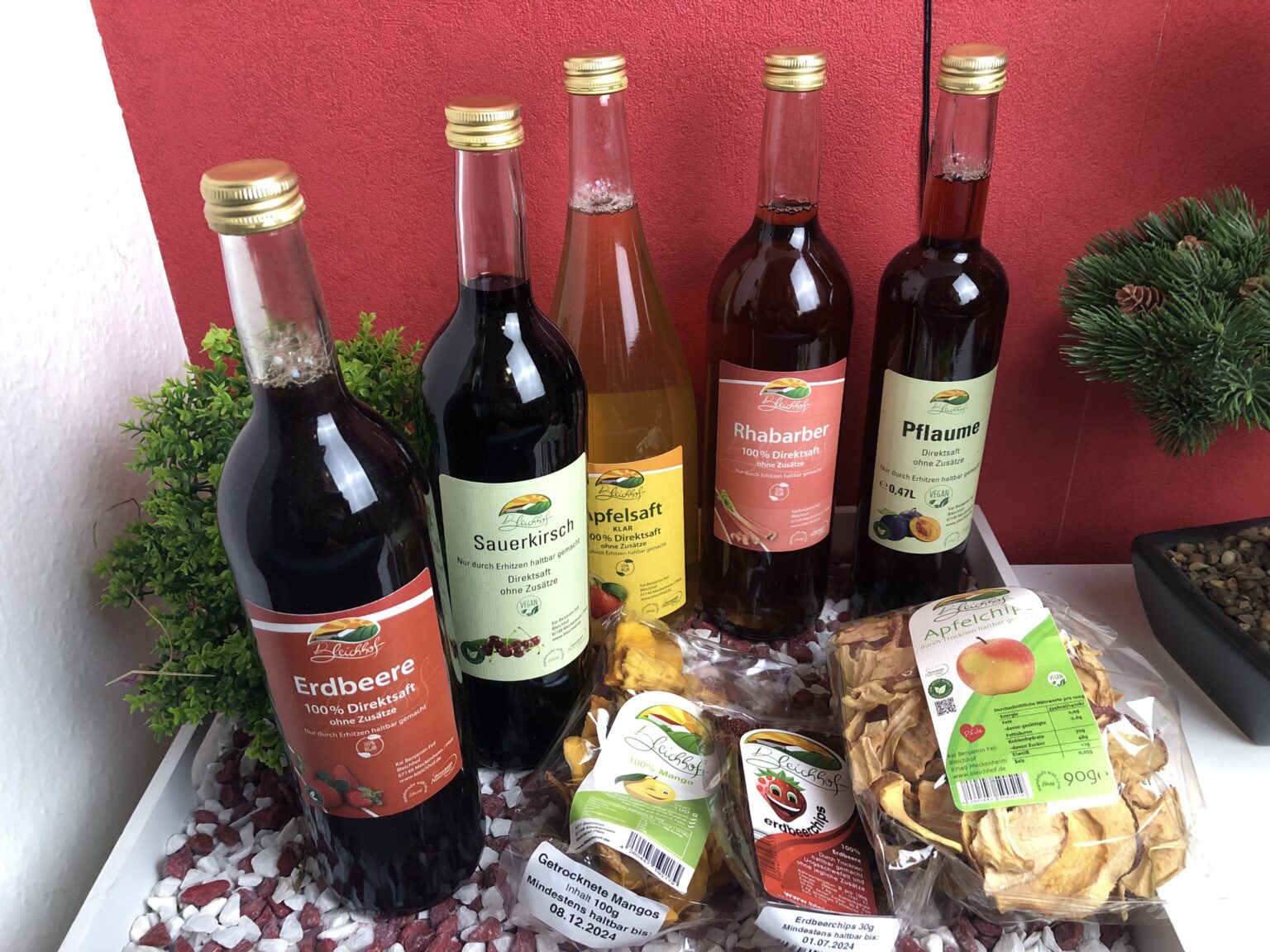 Meine Direktsäfte und das Trockenobst von Bleichhof