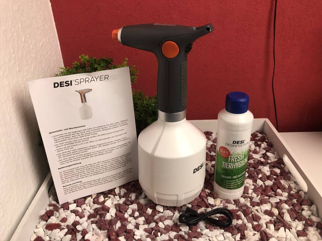 Das Desi Fresh Tierhygiene mit dem Desi Sprayer