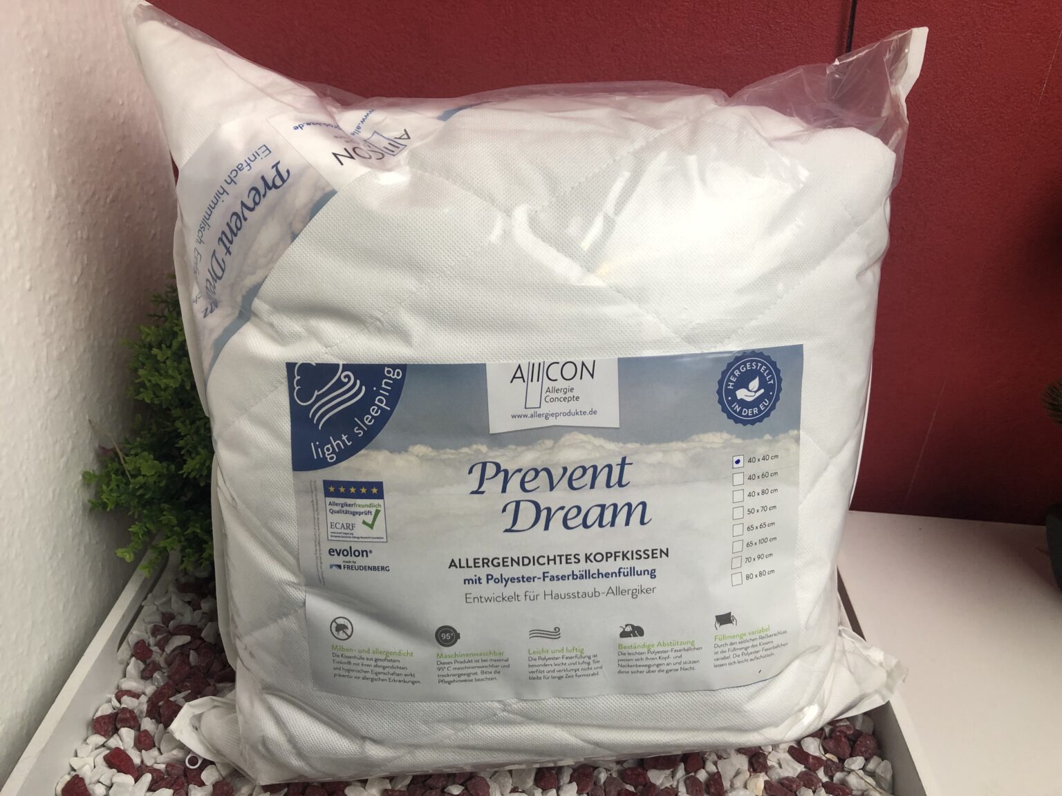 Das Allcon Prevent Dream Kopfkissen für Allergiker
