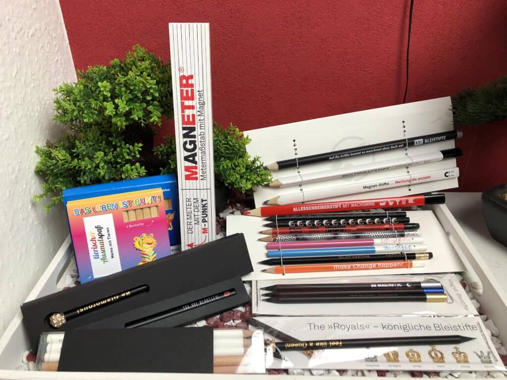 Meine Bleistifte sowie der Zollstock von Reidinger