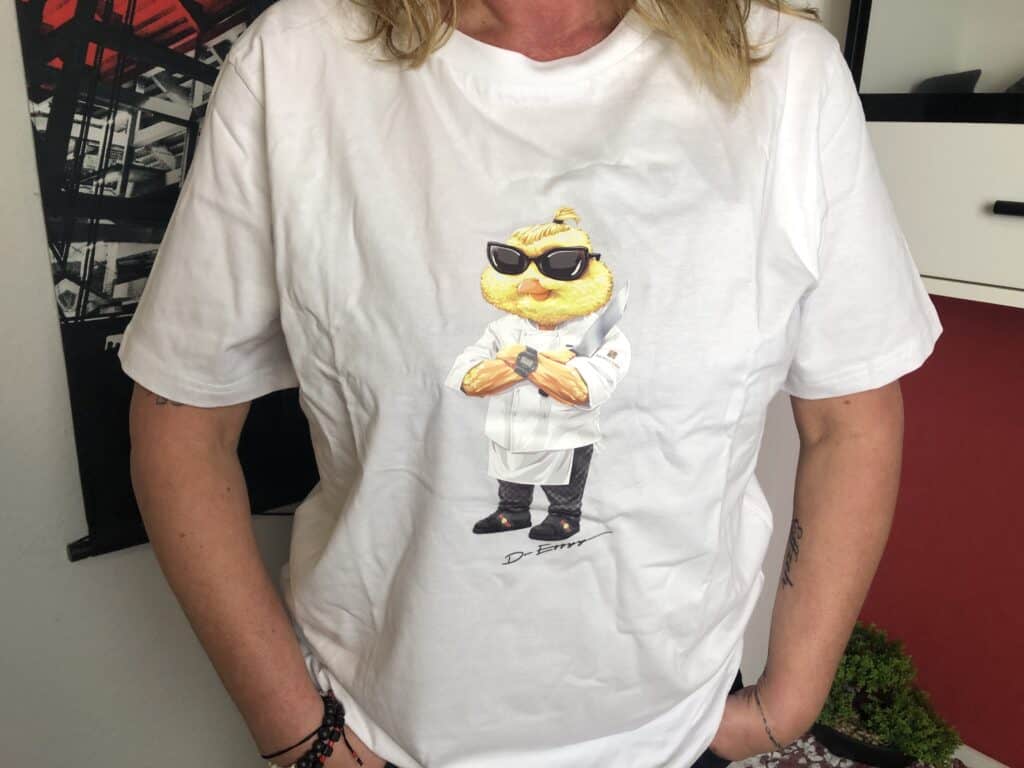 Das Don Eggyy T-Shirt Chefkoch in Weiß