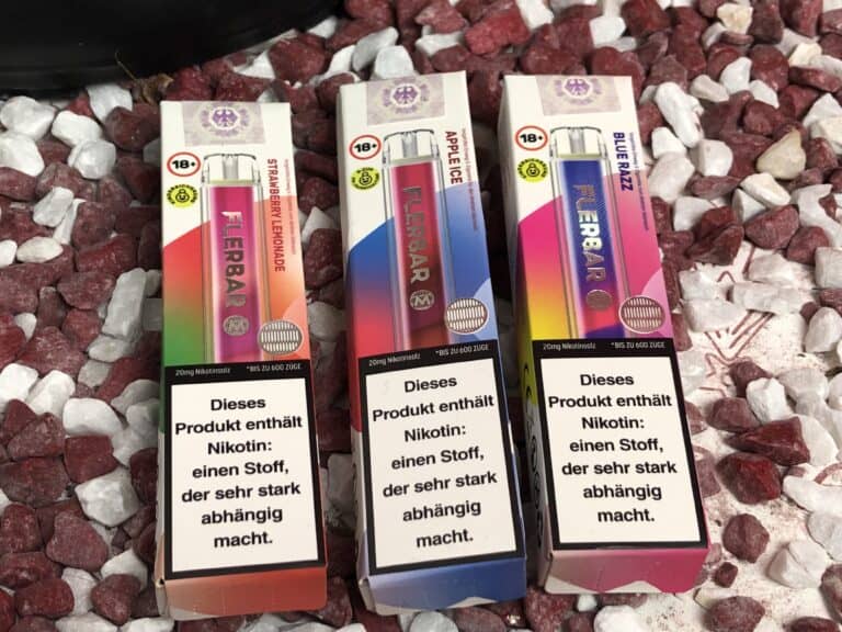 Meine drei Sorten Worldwidevapes.de Flerbar Einweg E-Zigaretten