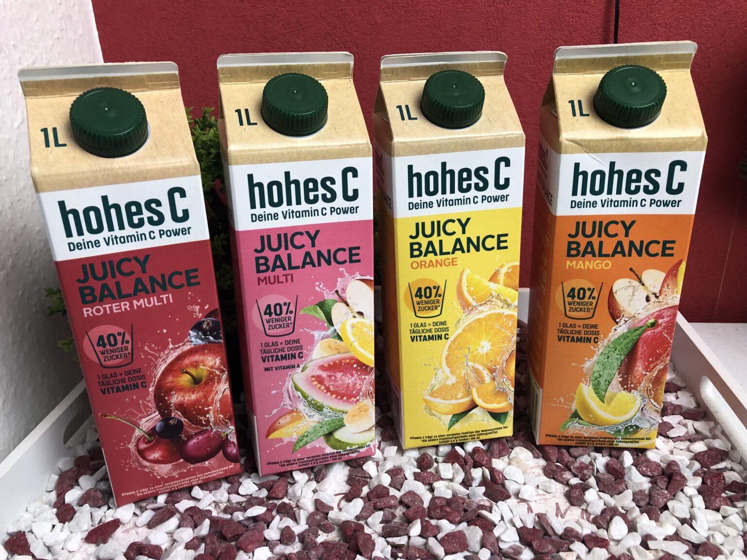 Meine vier Sorten Hohes C Juicy Balance